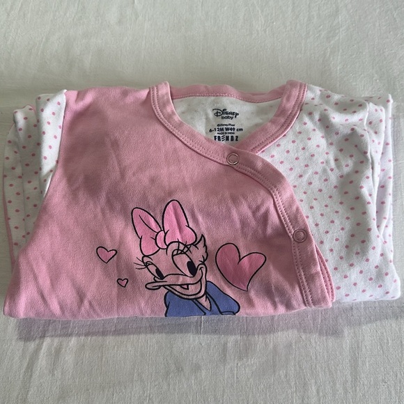 Frenz X Disney - Pink and White Kids One Piece Daisy Sleeper - Picture 1 of 5
